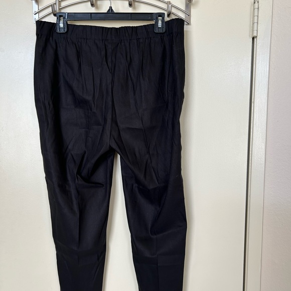New with Tags! J. Jill Linen Stretch Black Cropped Pant- Size Medium Petite - Picture 3 of 10